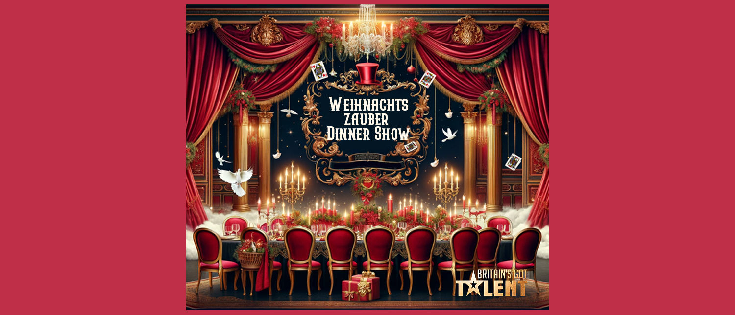 Weihnachtszauberdinner-Show mit Weltmeister Der Magie 1500x644 © Zhang Yu, Bill Cheung Magic Theater